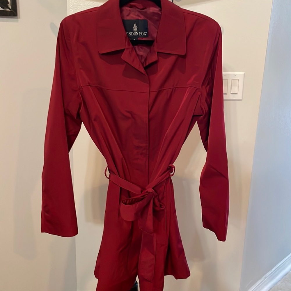 EUC. London Fog. Red trench coat. Excellent condition.